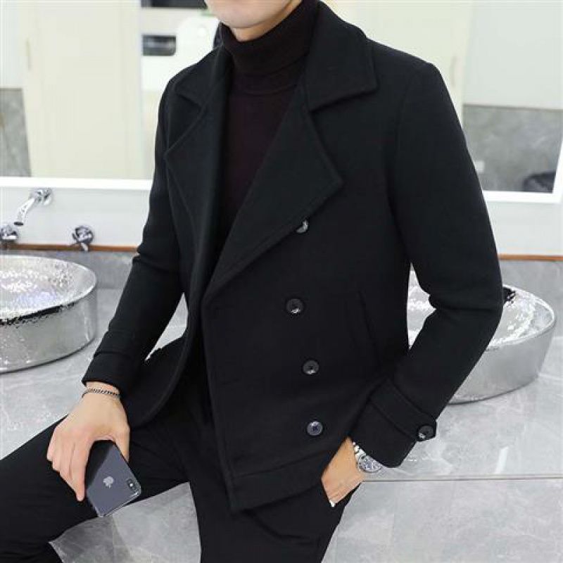 Casual Woolen Trench Coat