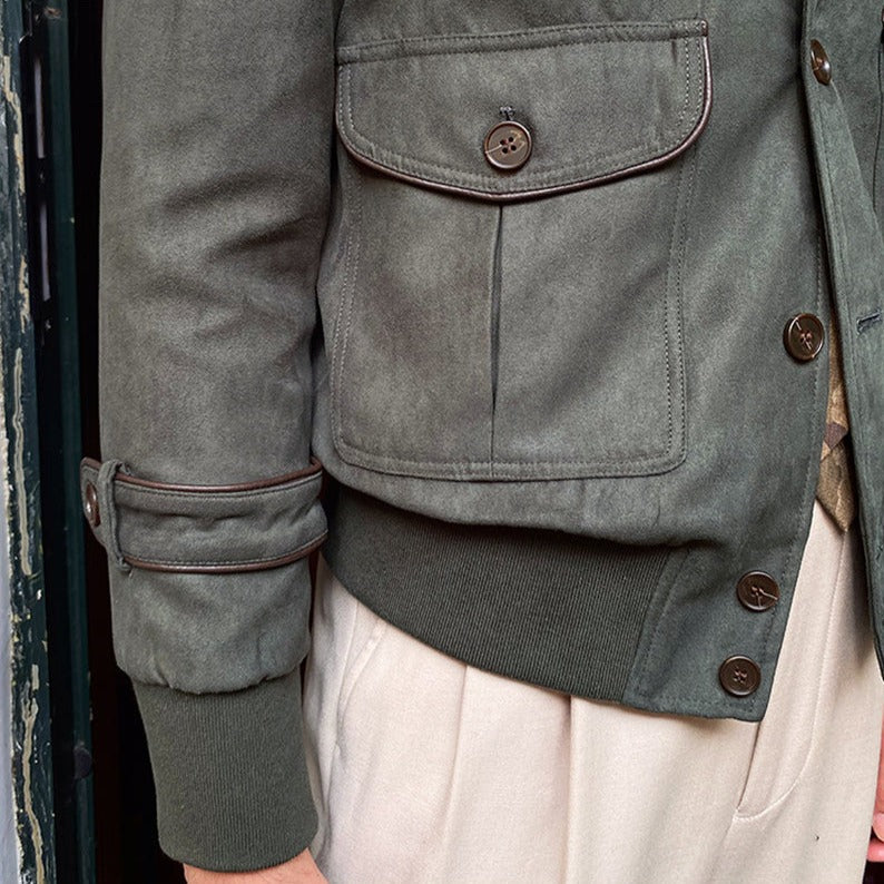 Vintage Suede Button Jacket