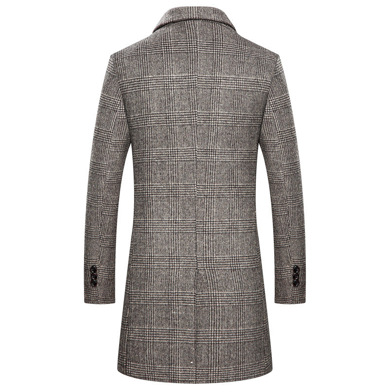 Heavy woolen overcoat men