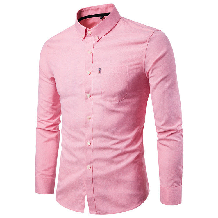 Men Slim Long Sleeve Dress Shirt