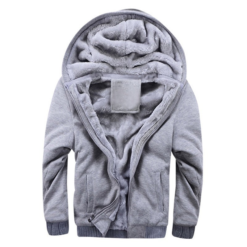 winter hooded wool jacket men