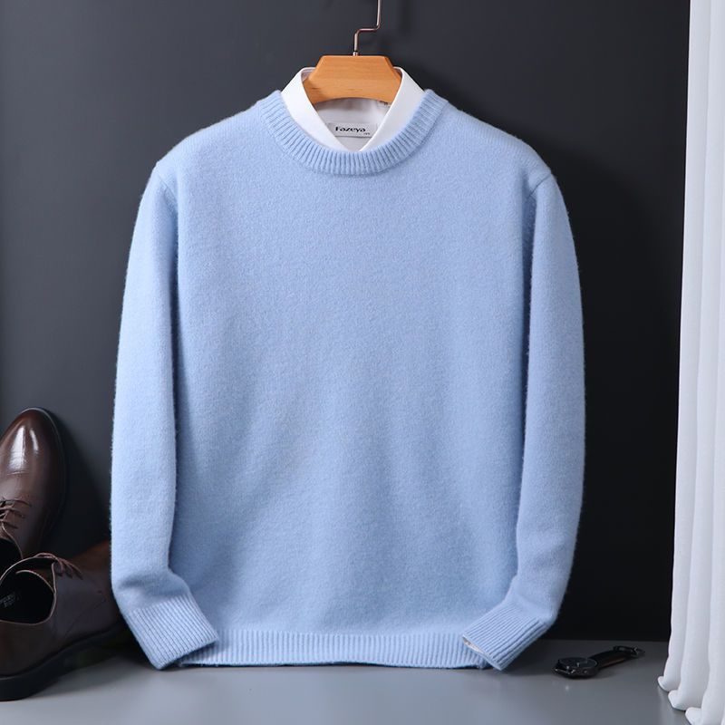 Loose Oversized Knit Bottoming Round Neck Sweater Men