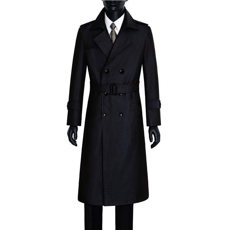 Men's Spring And Autumn Super Long trench coat