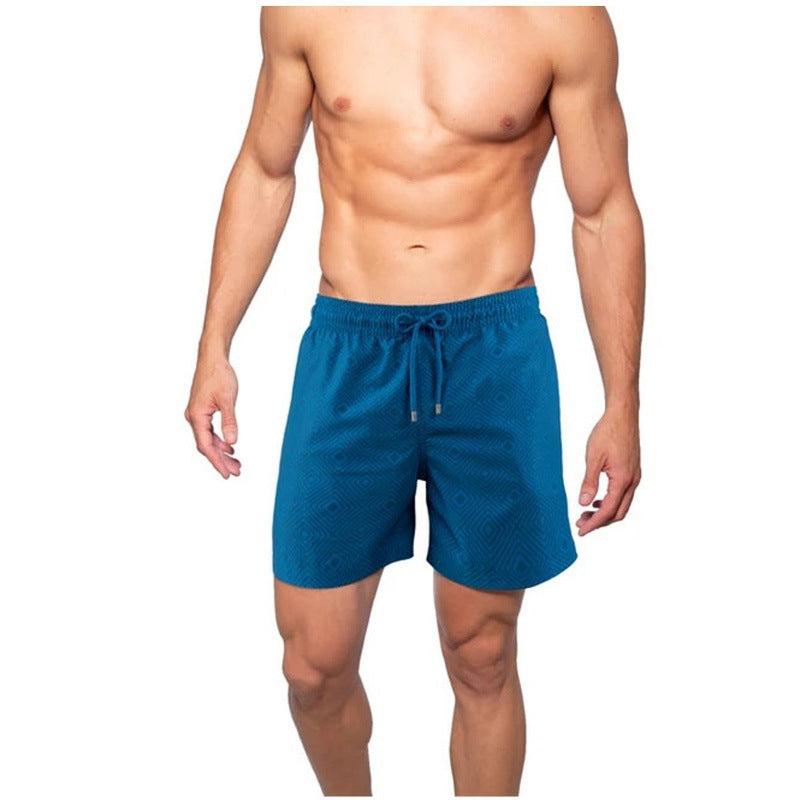 Pantalones cortos de playa estampados para hombre Pantalones cortos de doble capa Verano