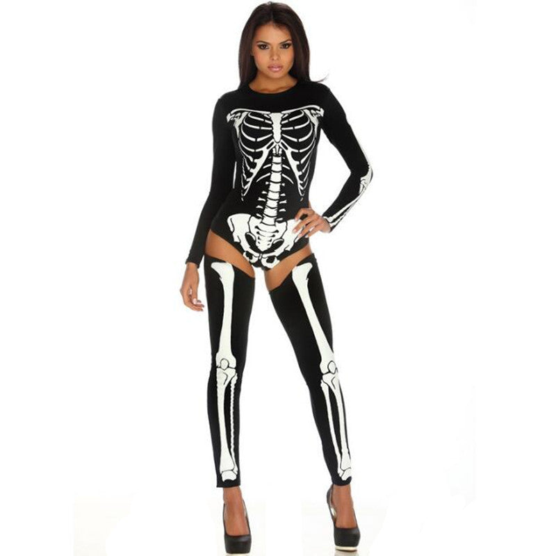 Halloween Cosplay Costume Skull Zombie Uniform for women