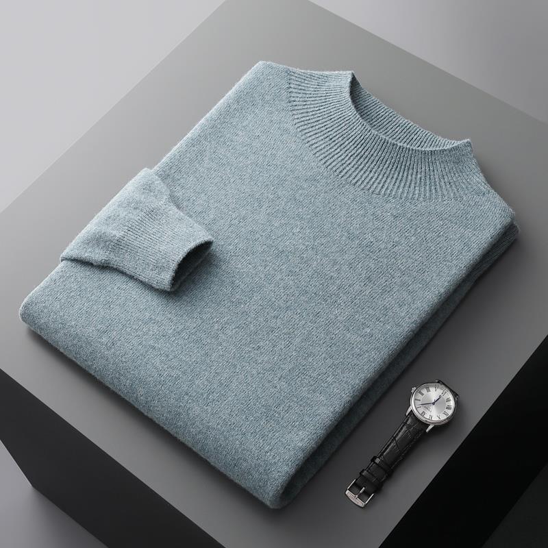 Half-collar Wool Sweater Men