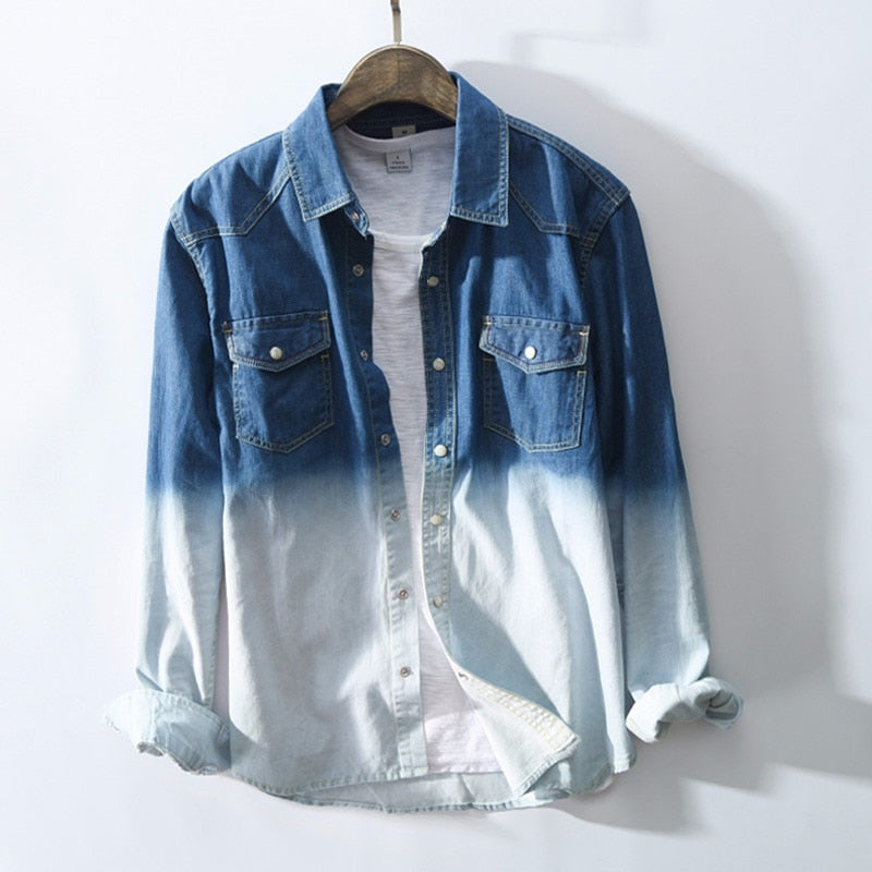 Gradient Denim Shirt jacket