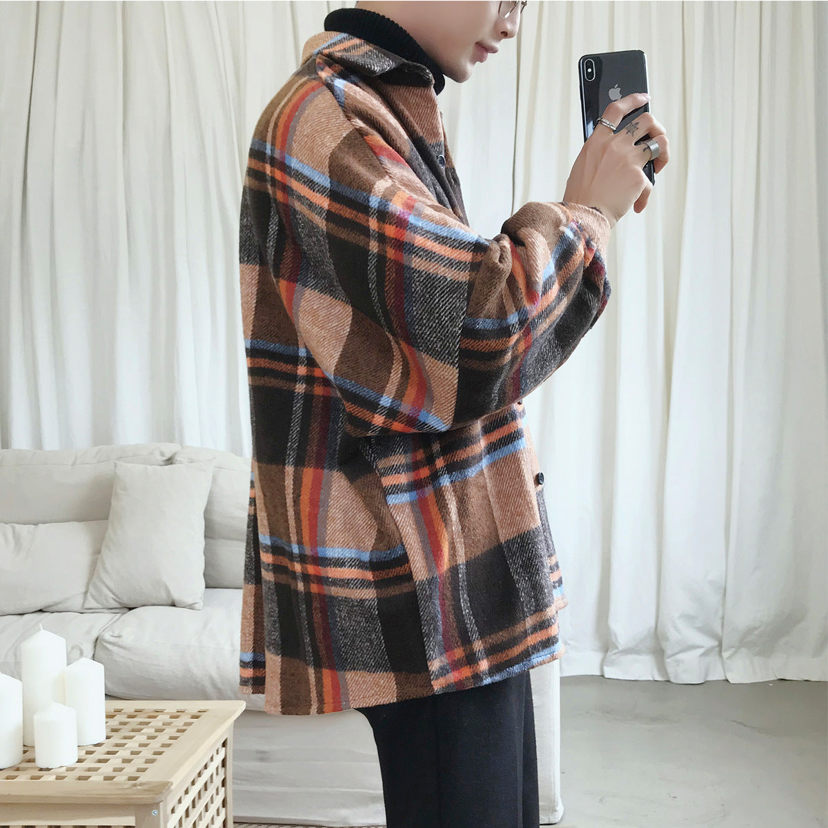 Hong Kong Style Plaid Shirt men