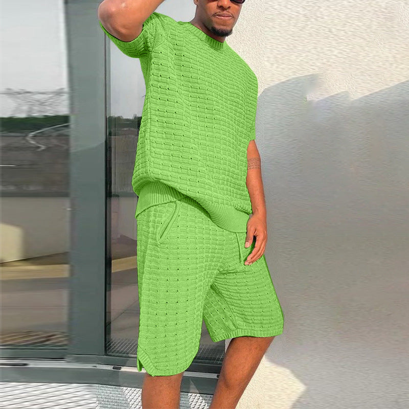 Men's Summer 2 Pieces Shirt And Short Set