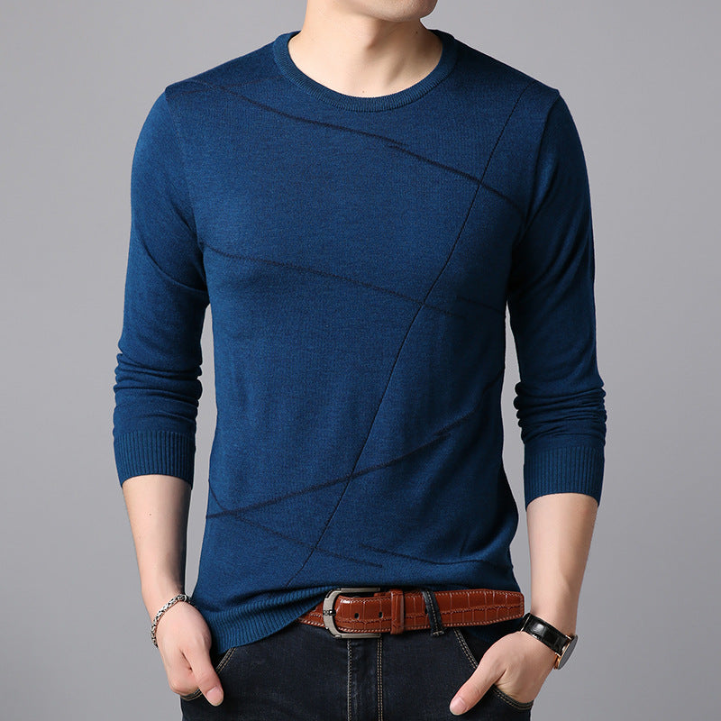 Men's round neck knitted sweater