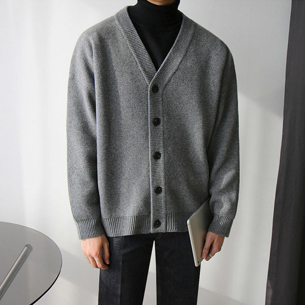 Men's Outerwear Cardigan Sweater Knitwear Laid-back Coat