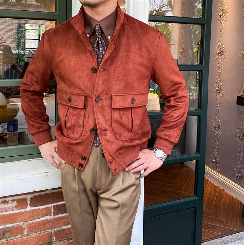 Napoli Suede Button Jacket