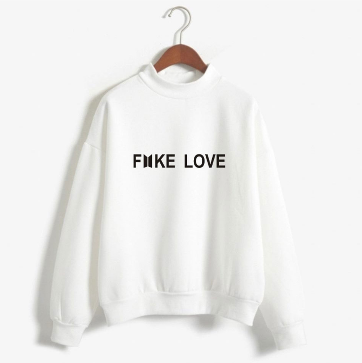 Maglione collo alto Fake Love