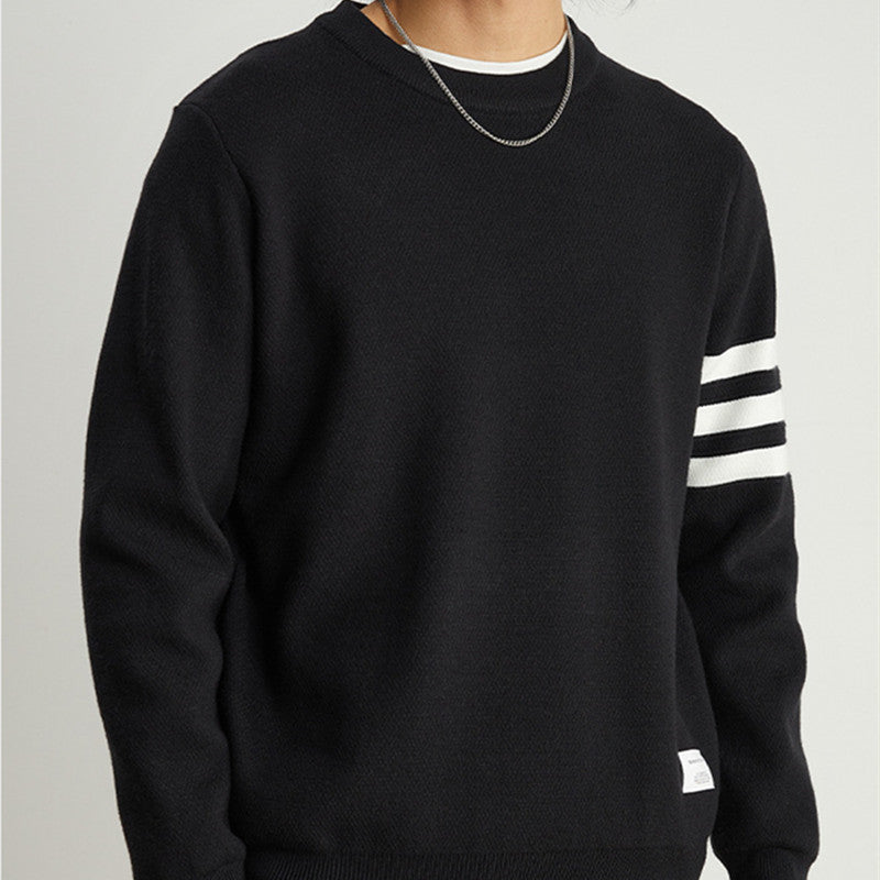 Men's Pullover Striped Round Neck sweater