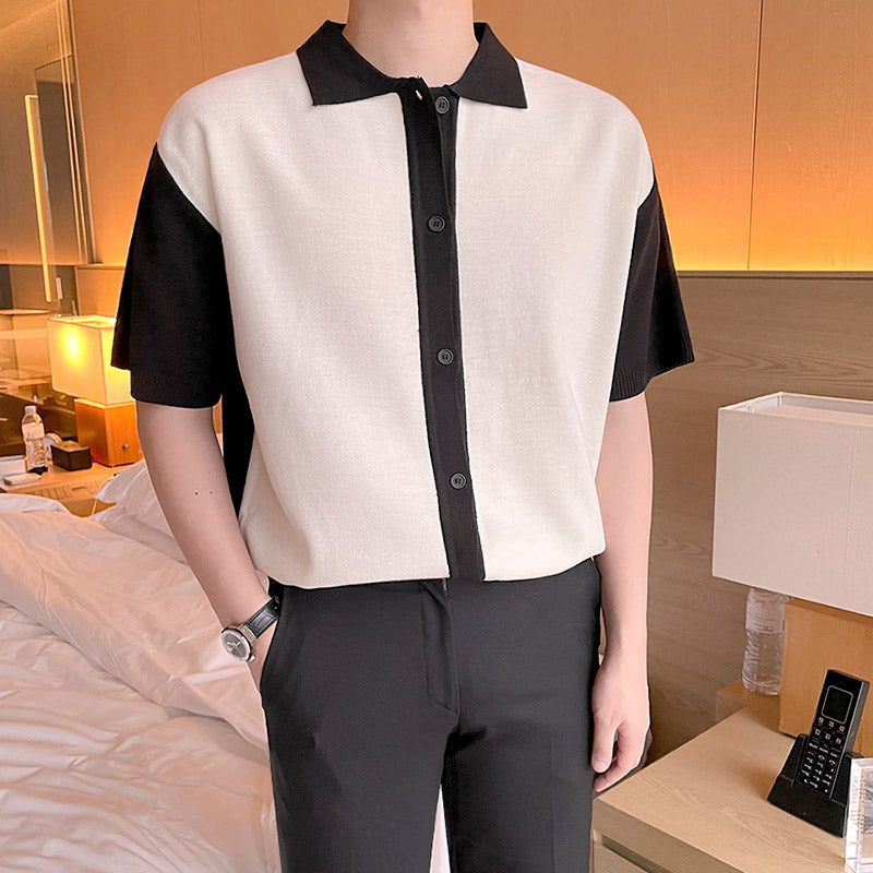Short Sleeved Knitted shirt For Men