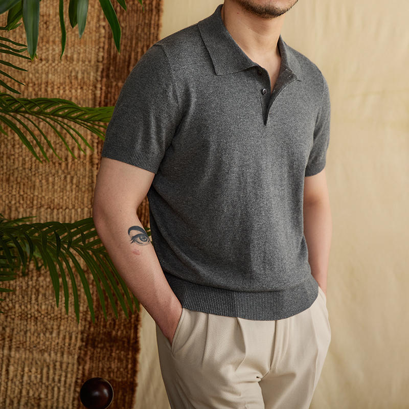 St. Tropez Knit Cotton Blend Polo Shirt