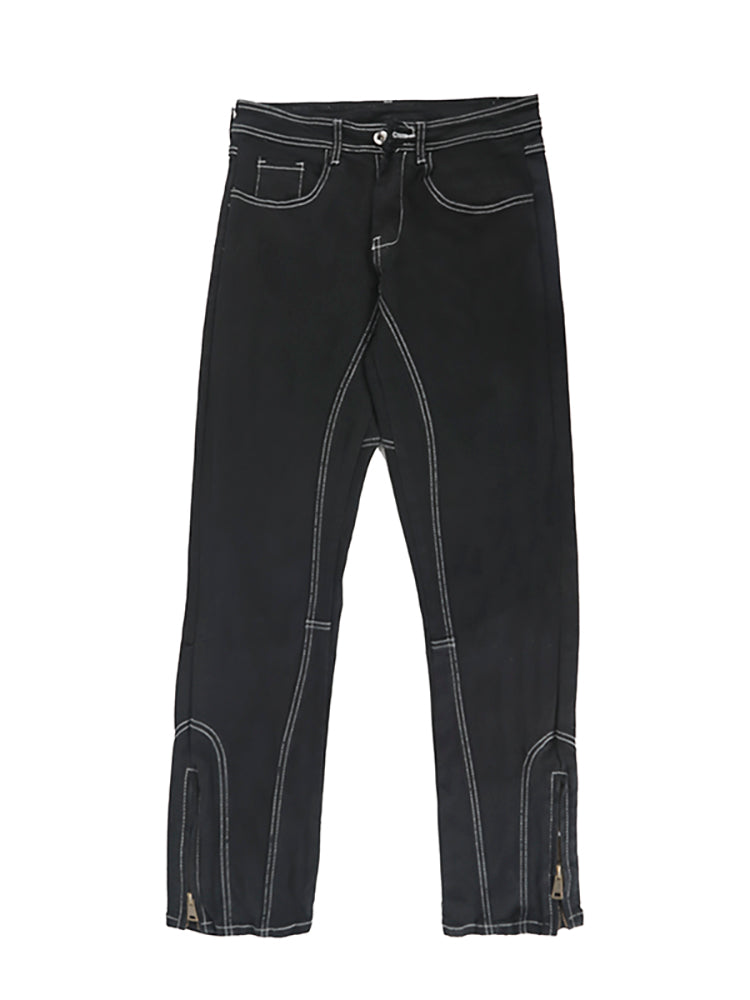 Slim-fit Jeans With Chimney Zip Slit jeans