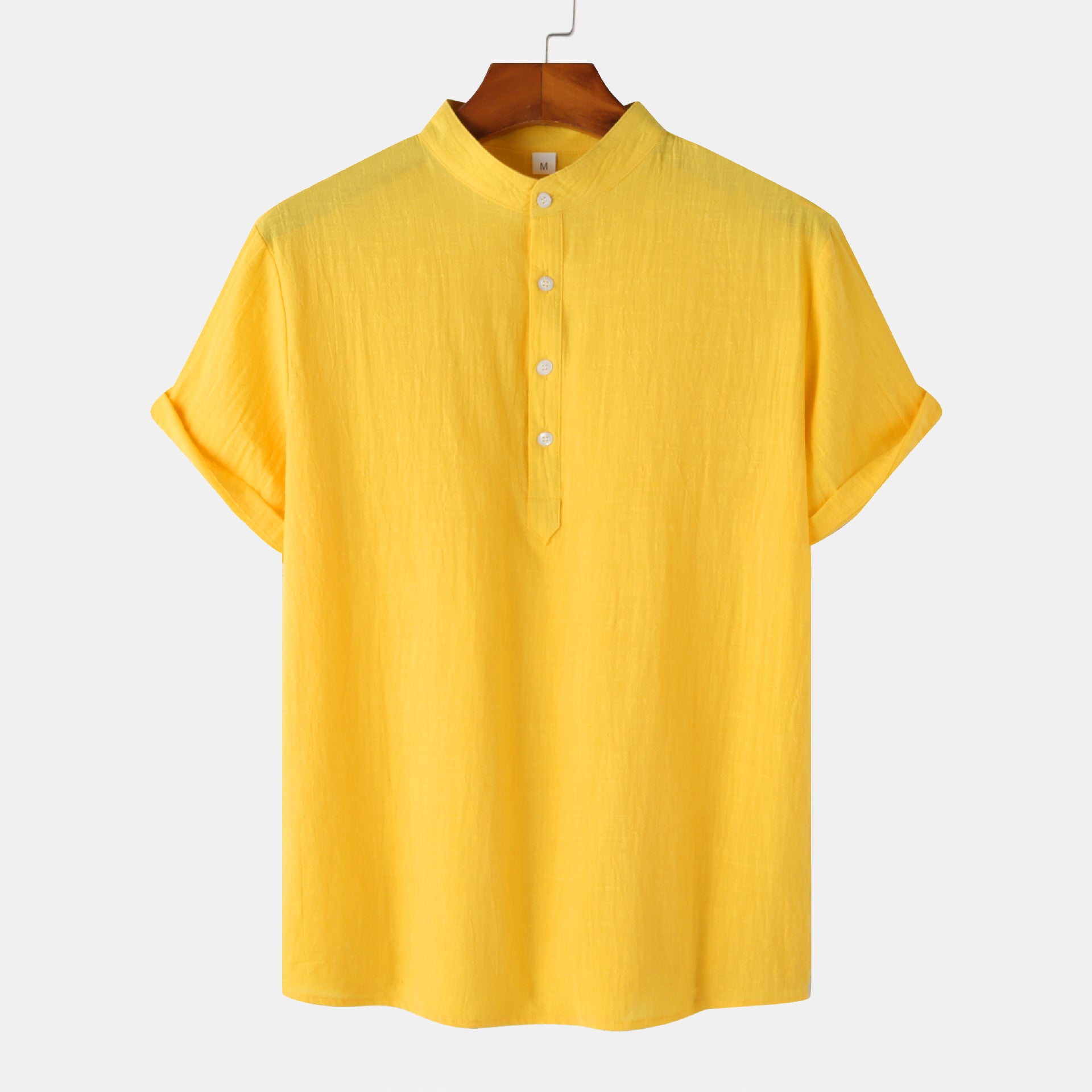 Casual Solid Color short sleeve summer shirt for men