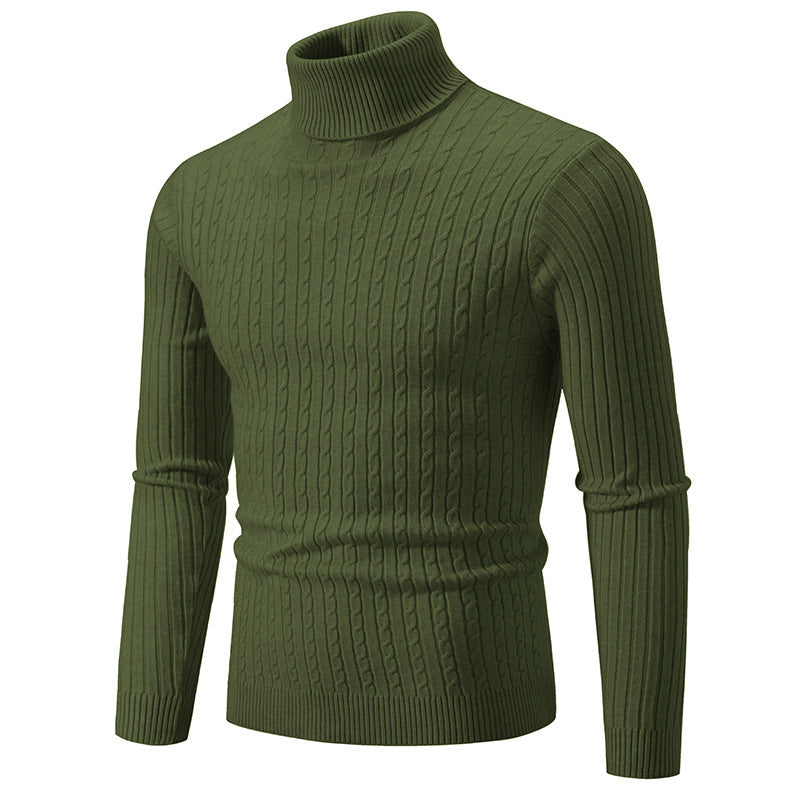 Maglione casual a collo alto da uomo