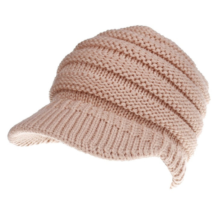 Women Ponytail Beanies Autumn Winter Hats