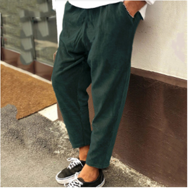 Winter Men Corduroy Pants Streetwear Joggers