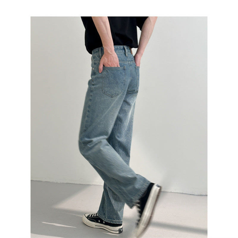 Men's Loose And Versatile Straight Jeans