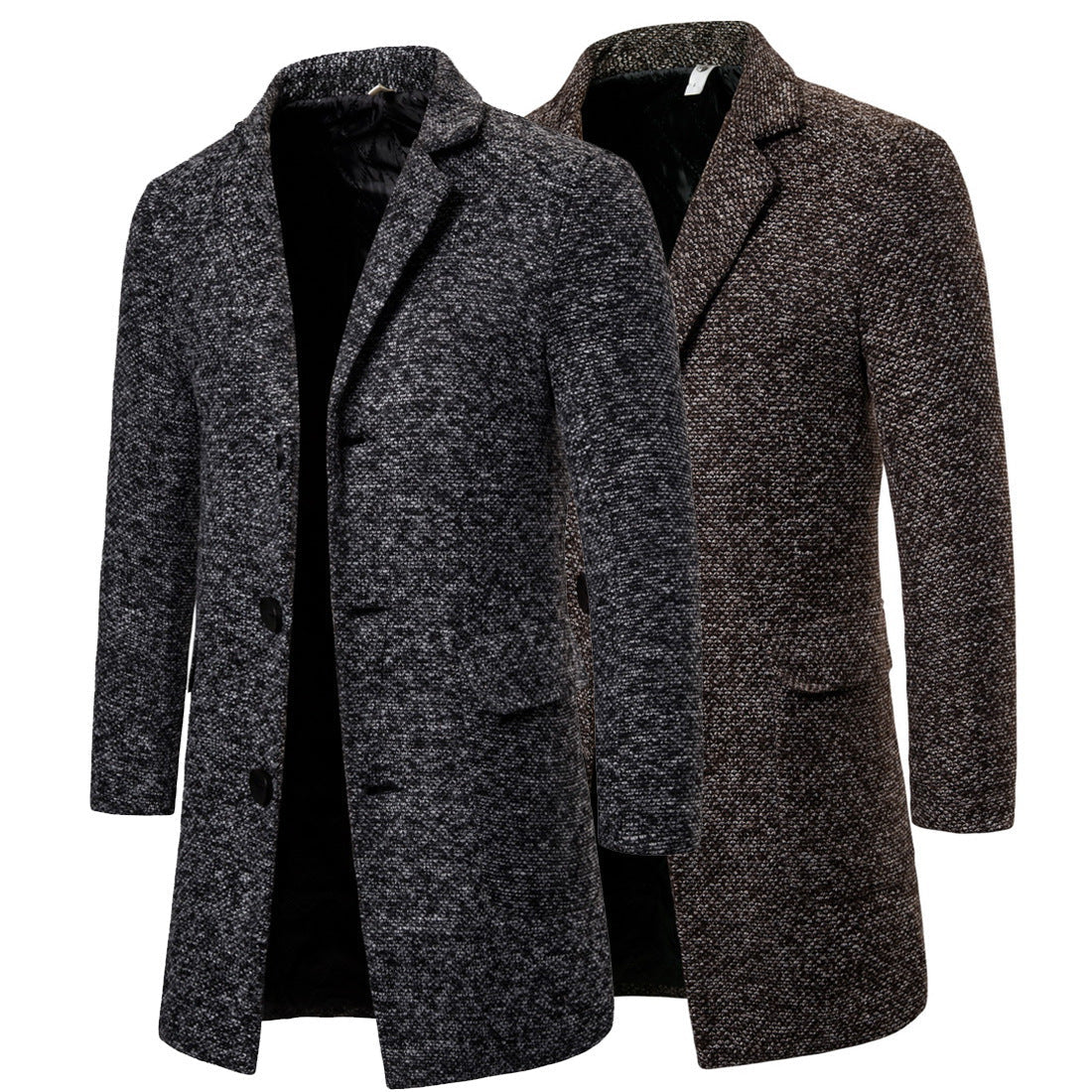 men's woolen trench coat