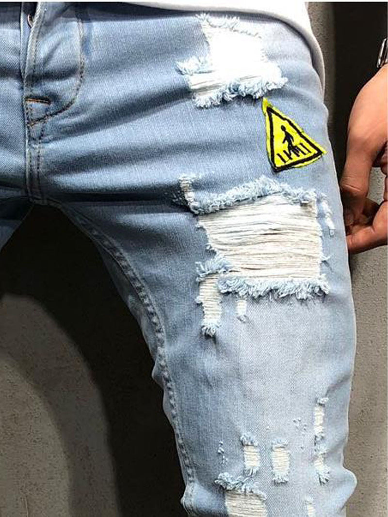 Men's Casual ripped jeans