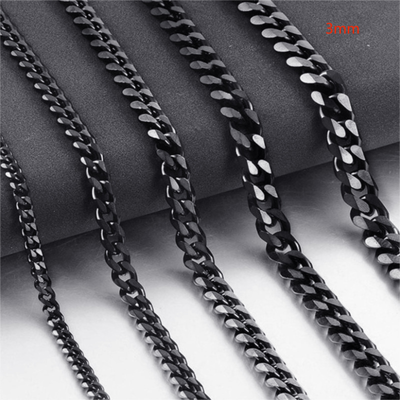 Stainless Steel Single Buckle Grinding Edge Titanium Steel Chain