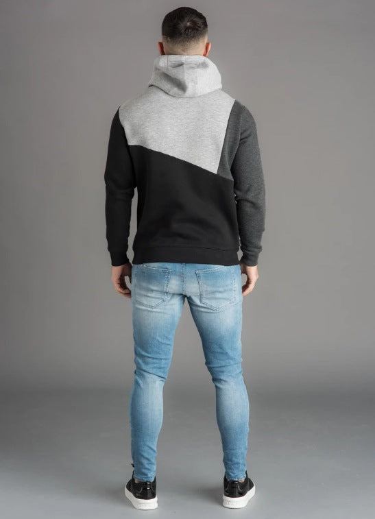 Stitching Contrast Color Casual Hoodie