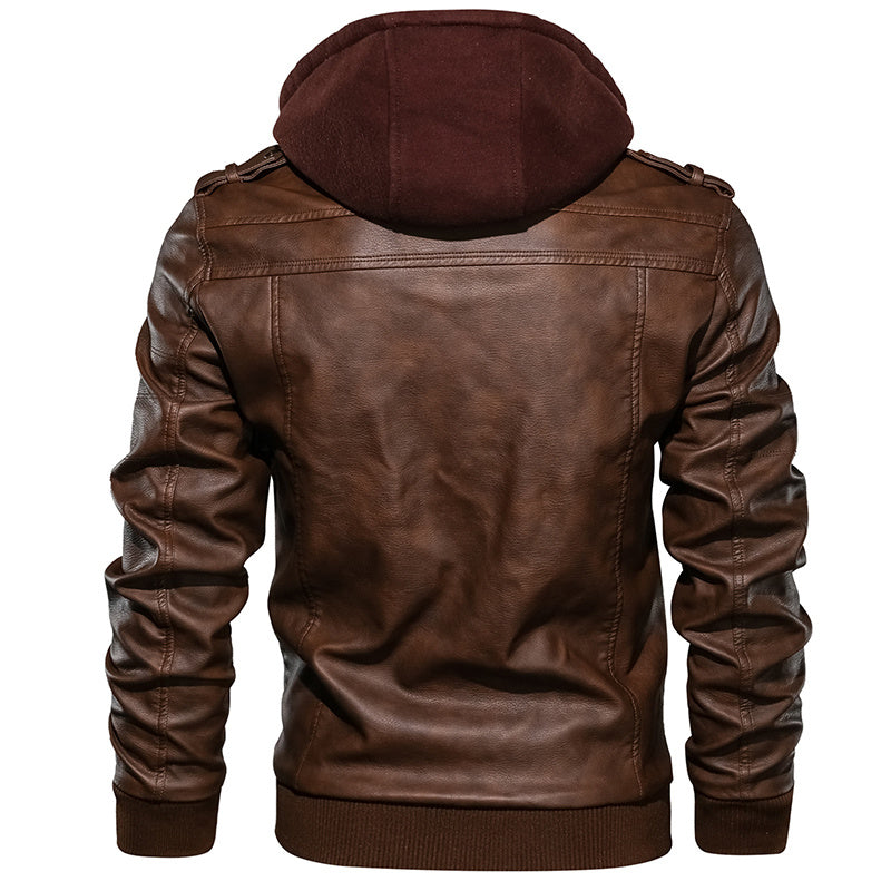 Autumn Casual Motorcycle PU Biker Leather jacket