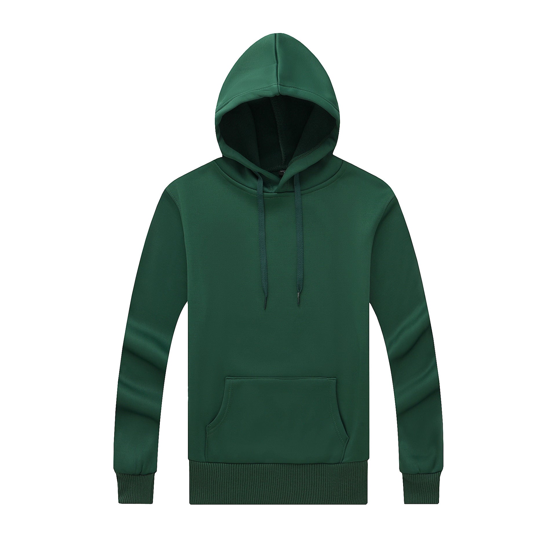 Velvet Solid Pullover Hoodie