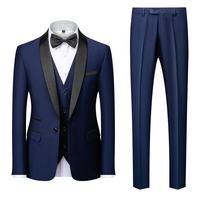 Stage Suit Host Performance Bridegroom Men three-piece Suit