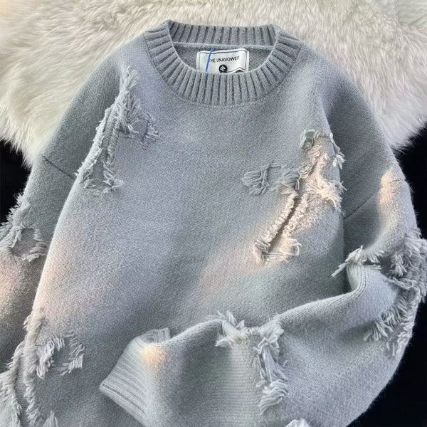 Tassel Thickened Knitting Bottoming Retro sweater