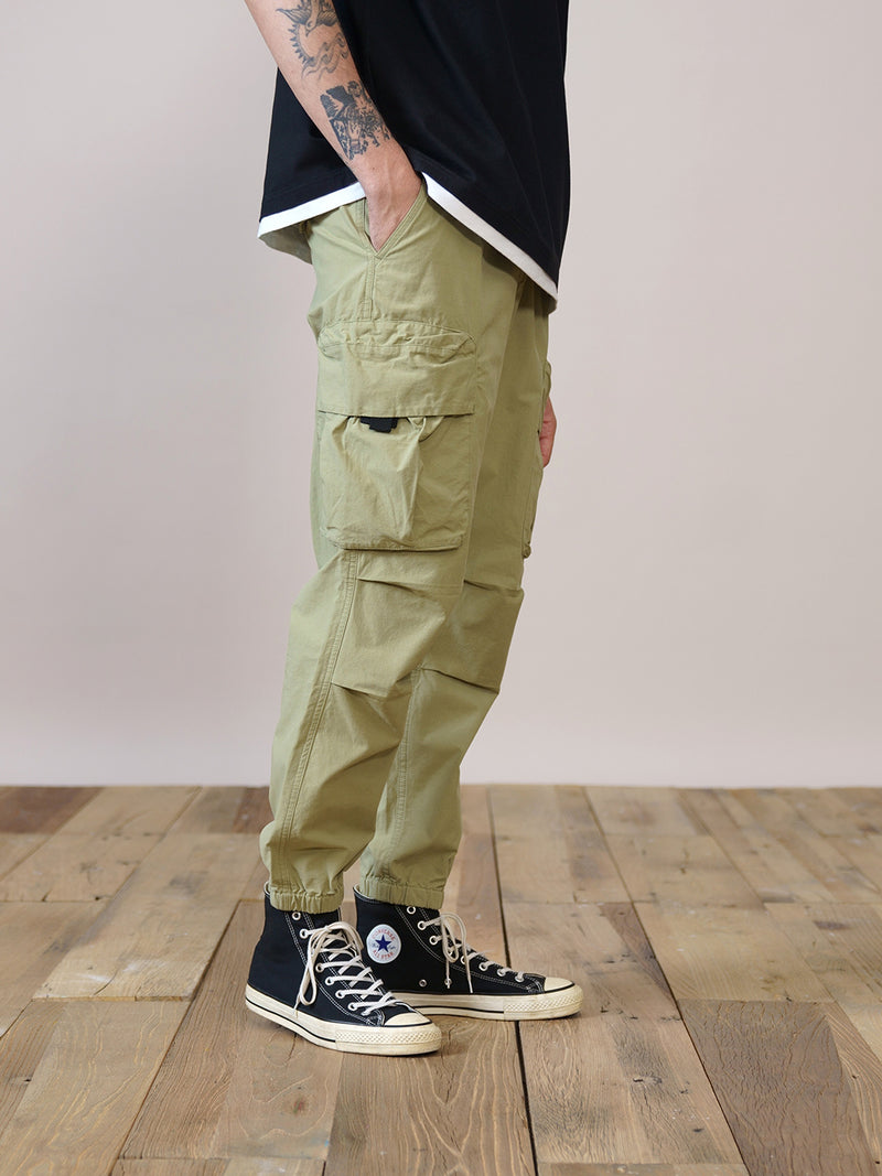 Autumn Multi-bag Tooling Casual Cropped Trousers Men