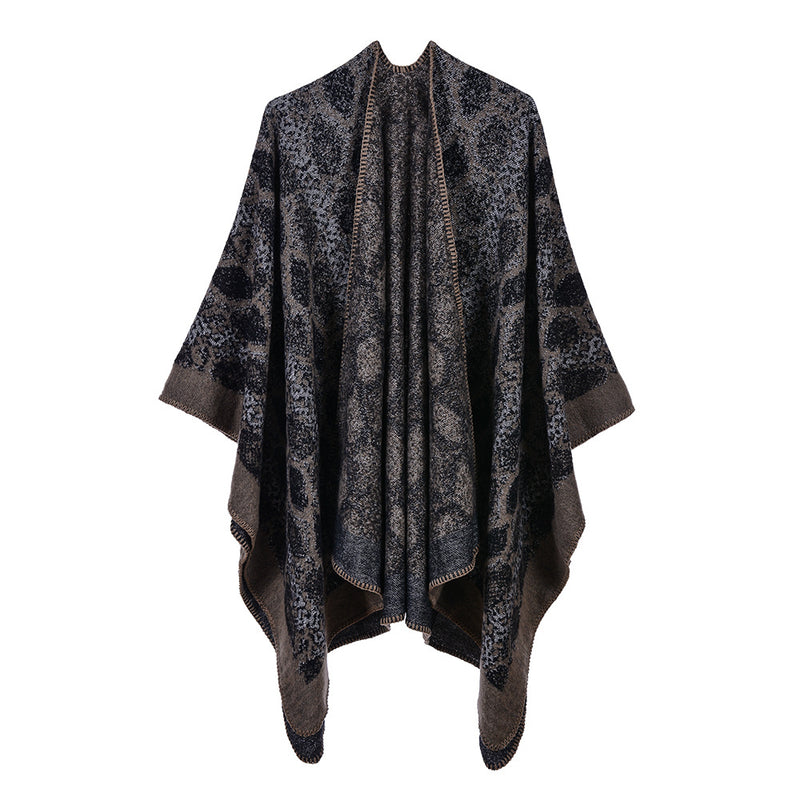 Reversible cashmere cloak