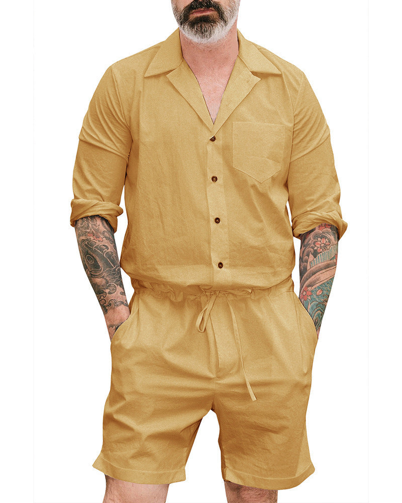 Men's Casual Suit Jumpsuit