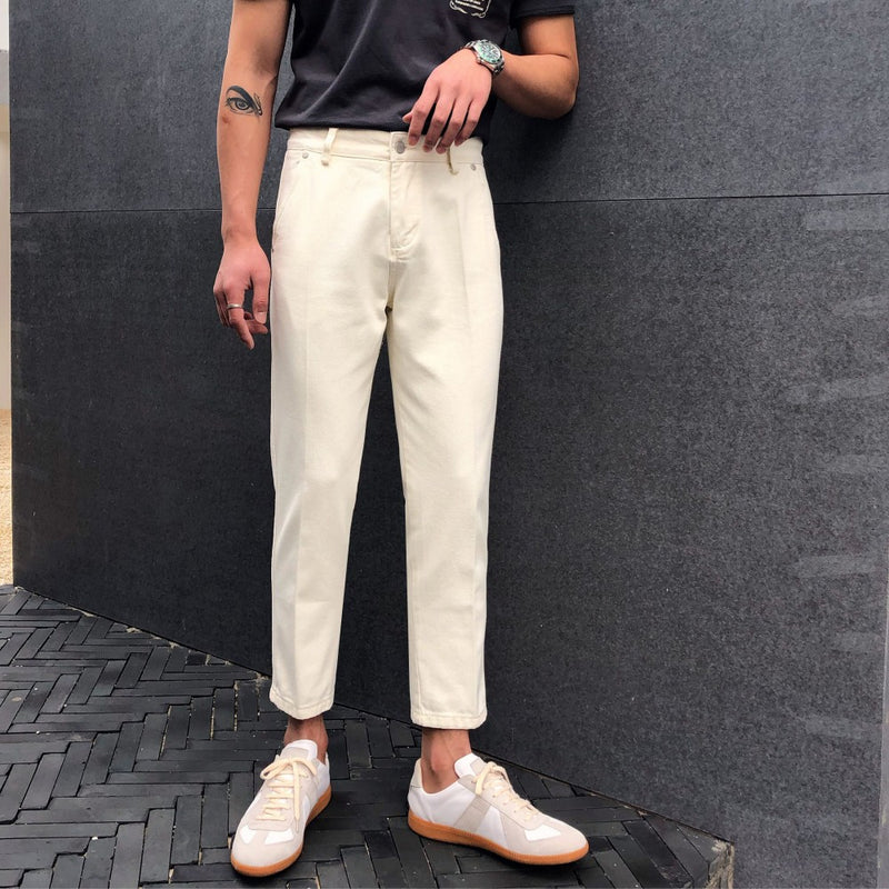 Japanese Minimalist And Versatile Casual Jeans
