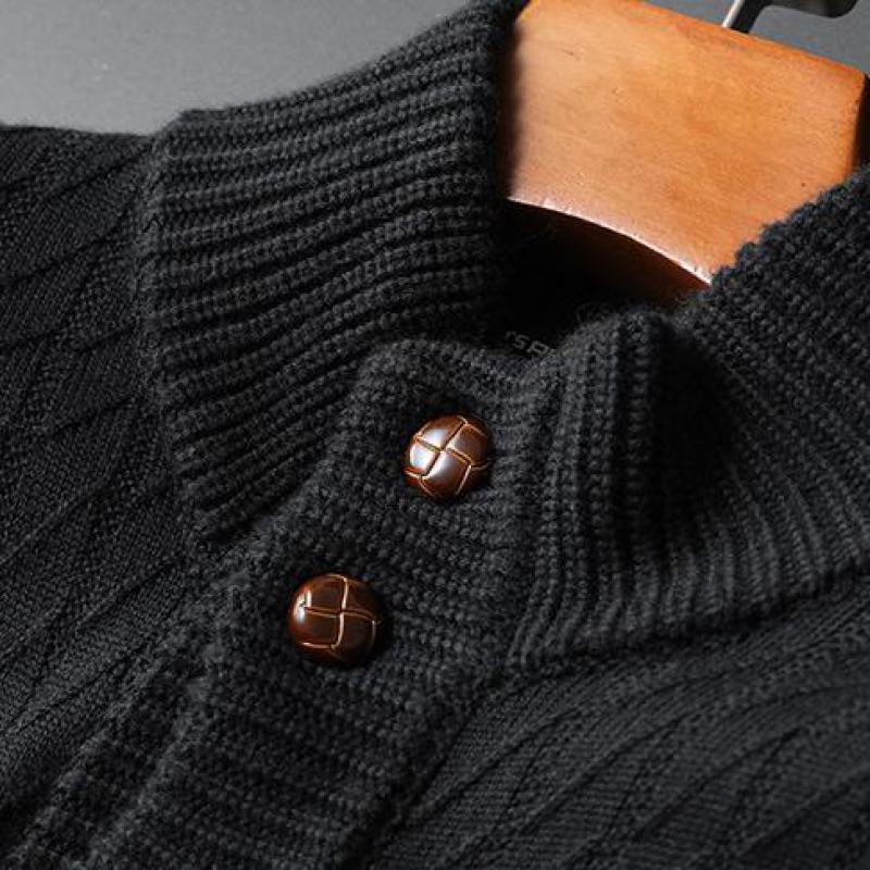 Maglione lavorato a maglia con bottoni, cardigan da uomo