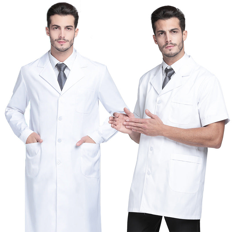 Doctor Short Cotton Long-sleeved White Coat