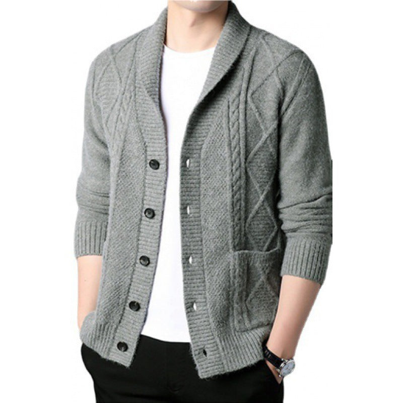 Cardigan Tide Brand Long Sleeved Knitted Jacket Men