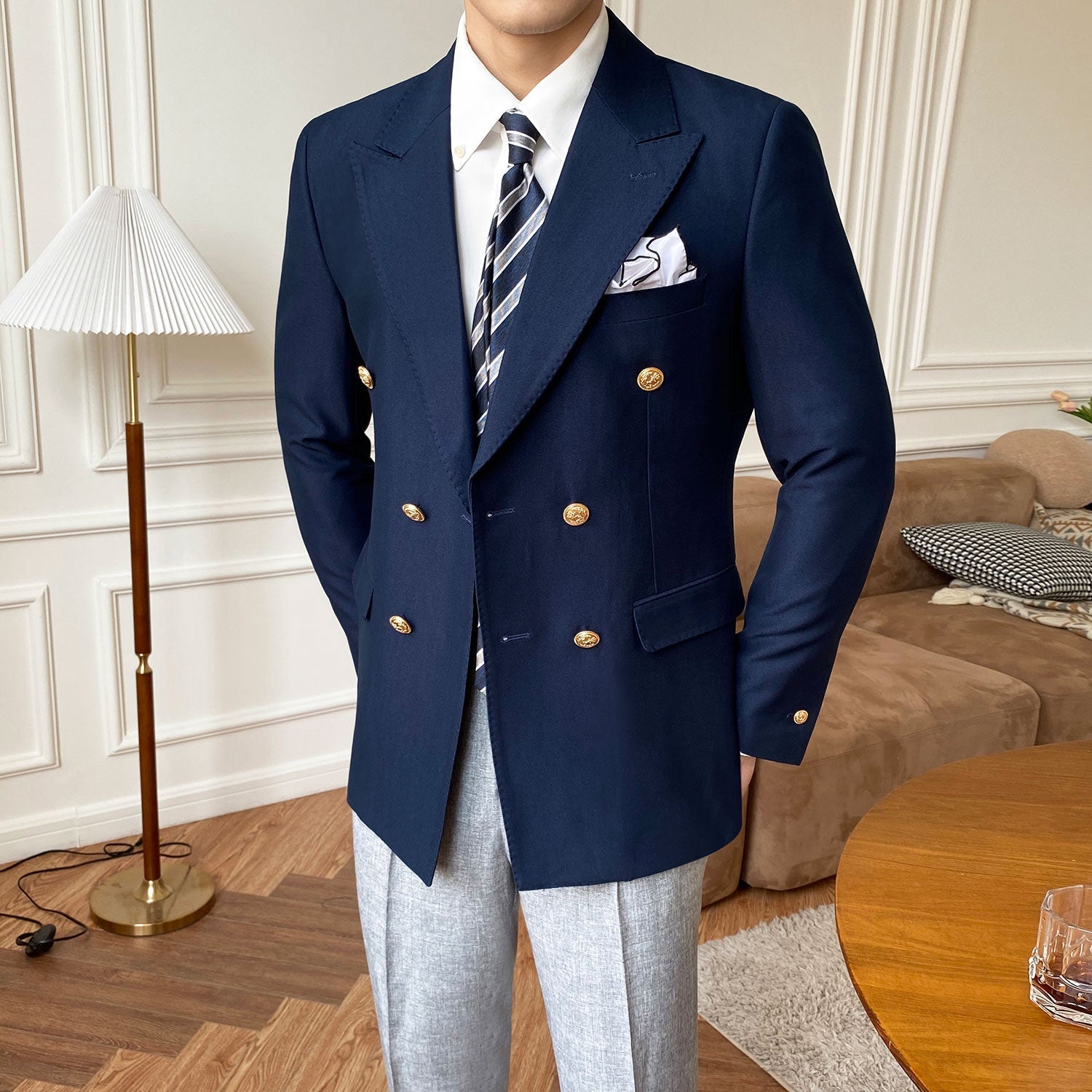 Double Breasted Suit Jacket Men