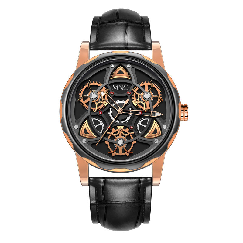 Black & Gold Three Dimensional Watch