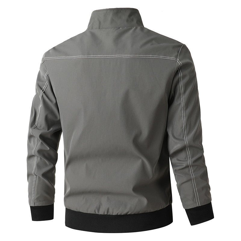 Chaqueta casual de color sólido para hombre