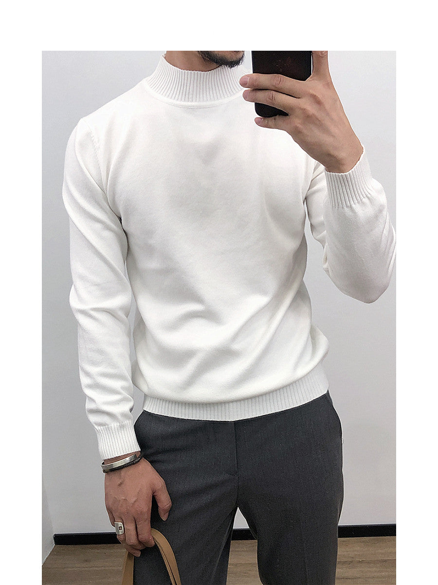 Men Thin Round Neck Bottoming Sweater