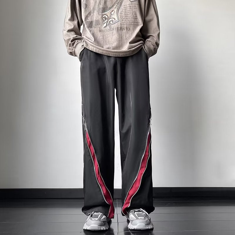 High Street Dark Personality Zipper Casual Tactical Pants