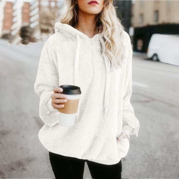 Women's Hooded Plush Sweater