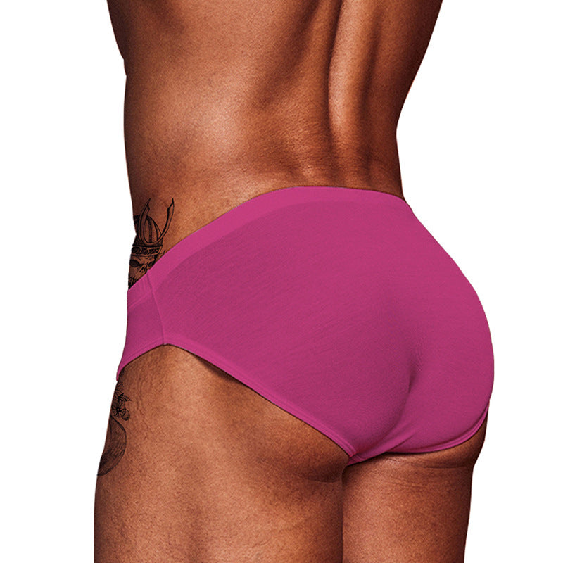 Men's Low Waist Breathable Solid Color Briefs