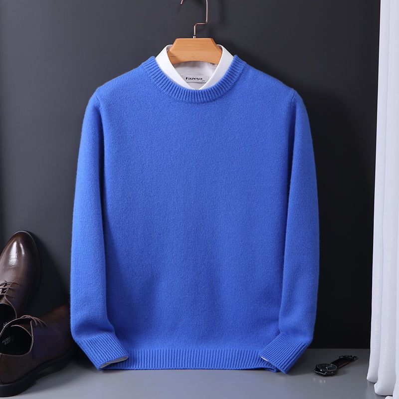 Loose Oversized Knit Bottoming Round Neck Sweater Men