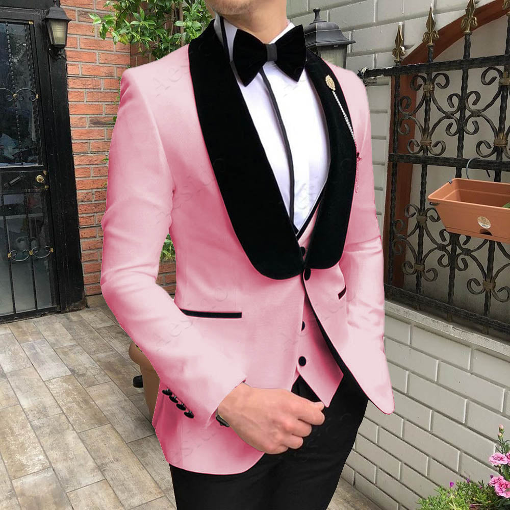 Men's Suit Three-piece Set